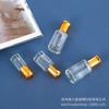 Botella de cuentas octogonales en stock, botella de aceite de vidrio transparente, botellas cosméticas portátiles, botellas vacías para líquido crudo, botella de cuentas