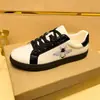 Sapatos Casuais Masculinos para Exportação de Comércio Exterior, Tênis da Moda com Solado Macio em Couro Genuíno com Padrão de Abelha, Novos Sapatos Brancos Esportivos Respiráveis para o Dia a Dia