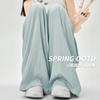 Pantalones de Pierna Ancha de Seda Helada Transfronterizos para Mujer Verano Delgados 2025 Nuevos Algodón Arrugado Hielo Casual Estilo Zen Drapeados Pantalones Yamamoto