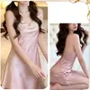 Elegante Camisón para Mujer Puro Deseo Ajustado Patchwork de Encaje Camisola Ropa de Dormir Lindo Dulce Casual Ropa para el Hogar Conjunto 3122