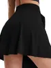 Falda Corta Deportiva Plisada de Comercio Exterior Europeo y Americano Primavera y Verano para Mujer Falda Corta Forro Antiexposición Bolsillo Media Falda Pantalones de Falda para Yoga