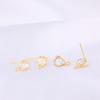 Aretes colgantes de circonita real dorada en forma de gota con pin de plata 925, aretes DIY, accesorios para earpin, material para aretes hechos a mano