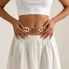Acessórios de Moda Transfronteiriços Europeus e Americanos, Corrente de Cintura Circular Lisa Estilosa Retrô, Cinto de Saia Versátil e Elegante com um Toque de Luxo