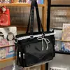 Bolsa ita transparente de encaje estilo japonés, bolso de hombro cruzado 2D suave para chica, bolso tote de estudiante para ir a la escuela