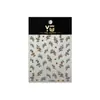 Yitu Calcomanías para Uñas Jelly texturizadas de Otoño e Invierno Color Caqui Exquisito Estilo Chino Calcomanía Estereoscópica Joyería Yt7396