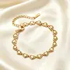 Nova Moda Europeia e Americana Exquisito Coração de Amor Embutido Galvanizado a Vácuo Aço Titânio 18K Leve Luxo Colar Pulseira