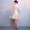 Vestido Fresco de Dama de Honor Estilo Coreano con Cuello Halter 2026 Nuevo Vestido Corto de Fiesta de Banquete de Verano