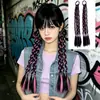 Mechas para pelucas, trenzas de boxeadora, coletas dobles, trenzas de moda, trenzas de dopamina, rastas de colores, cuerdas para el cabello en stock