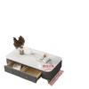 Mesa de Centro Sala de Estar Casa Moderna Simples Apartamento Pequeno Mesa de Chá Instalação Gratuita Bolsa Macia Mesa de Centro de Luxo Leve Combinação com Rack de TV