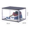 Caja de zapatos de doble puerta Caja de almacenamiento para zapatos de baloncesto Transparente Antioxidante Colección Celebridad de Internet Exhibición Almacenamiento Gabinete de zapatos deportivos de plástico