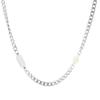 Collar de acero de titanio con perlas de agua dulce barrocas, collar asimétrico de clavícula, cadena de suéter apilada versátil de acero inoxidable