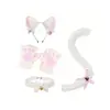 Diadema con Orejas de Gato y Cascabeles Set de Pulsera y Collar Set de Cola de Gato Accesorios para Diadema Accesorios para Fiesta de Halloween