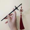 Nuevo Estilo Chino Estilo Antiguo Moda Nacional Espada Horquilla para el Cabello Borla de Alta Gama Horquilla Hanfu Moño Cabello Aleación Accesorios Tocado Horquilla Joyería