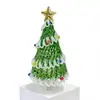 Árbol de Navidad de Vidrio Zibo 15 cm Artesanía de Vidrio Adorno Árbol de Navidad de Vidrio con Forma de Corazón