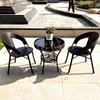 Cadeira de vime três a cinco peças conjunto varanda mesa de lazer e cadeira sala de estar pátio mesa de centro combinação terraço ao ar livre rattan encosto cadeira
