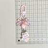 Feitian Cerdo Gatito Cadena para Teléfono Móvil Lazo Lindo Dibujos Animados Colgante para Mochila Escolar Estudiante Dulce Ins Adornos Colgantes para Bolso