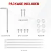 Kit de Soporte Universal para Matrícula Delantera de Coche 12x6 pulgadas Marco para Placa de Coche con 6 Tornillos y Llave