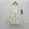 Cardigan de Punto para Mujer con Tres Rayas Tb, Suéter de Moda con Bolsillo, Chaqueta de Manga Larga, Venta al por Mayor
