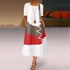 Novo Vestido Popular Feminino Retrô Estampado com Decote em V e Bolso Vestido de Verão do Aliexpress