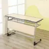 Escritorio y silla para estudiante de entrenamiento de persona doble, escritorio y silla de aula, mesa de tutoría, escritorio de aprendizaje institucional, cuidado después de la escuela, escritorio escolar