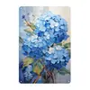 Retro americano planta de flor de hortênsia conhecimento de flores pintura em lata comércio exterior transfronteiriço bar sala de estar jardinagem pátio pintura decorativa