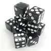 Dados de Puntos de Resina Transparente Negra de Ángulo Recto de 19 mm, Dados de Color de Puntos, Dados de Atrezzo de Juego de Grupo de Correr de Gama Alta