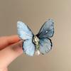 Horquilla electrónica de mariposa, fina como las alas de una cigarra, accesorio para el cabello, estilo Super Hada Mori, decoración retro de malla para selfies, horquilla para la cabeza de una dulce niña.
