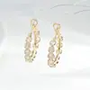 Nuevos Pendientes de Aro de Moda con Circonita Micro-pavimentada de Diseño Sencillo para Mujer, Estilo Fresco, Temperamento Individual, Tachuelas/Pendientes Versátiles