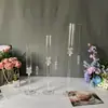 Mesa de Comedor para Hotel, Accesorios, Portavelas Acrílico de Cabeza Única, Fiesta, Salón de Bodas, Decoración de Boda, Adorno de Portavelas de Cristal