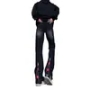 Jeans Rectos Holgados de Pierna Ancha Lavados a la Americana Marca de Moda Retro Desgastados Diseño Versátil Pantalones con Cremallera