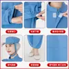 Roupas de Trabalho para Moinho de Farinha com Capuz Resistente ao Desgaste à Prova de Poeira Limpo Conjunto de Macacão Separado Estampa LOGO Oficina Fábrica de Alimentos Roupas de Trabalho