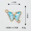 Pulseira Colar Pingente Acessório DIY Materiais Borboleta de Cinco Cores Liga Conector Duplo de Pingente
