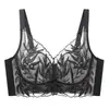 Sujetador Push-Up Pequeño de Encaje Bordado para Mujer, Grande Push-Up Anticaída, Reductor de Senos, Juego de Sujetadores sin Aros