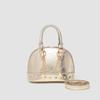 2026 Bolso de Mano de Diseño de Nicho de Gama Alta Color Dorado Champán con Remaches Carcasa de Bolso Pequeño en Forma de Concha Bolso de Hombro Cruzado de Moda Tipo Almohada