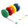 Cinta métrica retráctil automática al por mayor 1.5m Cinta métrica para ropa Estudiante Color caramelo Portátil Redonda Regla de plástico