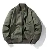 Jaqueta de Algodão Aviador Masculina Primavera e Outono Solta plus size Roupas Vestido Casual Gola Baseball Jaqueta Funcional Masculina