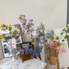 Flores artificiais de alta qualidade, pequenas flores silvestres 3D, decoração de casamento com tema de floresta, decoração de vitrine de loja de roupas, margaridas artificiais