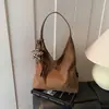 Bolsa de Pão de Camurça Retrô para Mulheres 2026 Nova Tendência Outono e Inverno Bolsa de Ombro de Grande Capacidade Bolsa Saco Popular