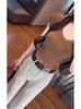 Estilo Deseo Puro Adelgazante y Blanqueador Tejido Cuello en V Manga Corta Primavera y Verano 2025 Tops Versátiles Ajustados Sexy para Personas Pequeñas