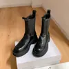 Piel de Vaca 2025 Nuevo Estilo Otoño e Invierno Piel de Caballo Arrugada Banda Elástica Suela Gruesa Tacón Grueso Botines Cortos Chelsea Botines Cortos para Mujer