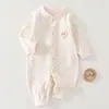 [Sin costuras] Mono de algodón puro para bebé de primavera y otoño, mameluco para recién nacido, 0-12 meses, 100% algodón para bebé, todas las estaciones