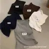 Edición de Calidad Chaleco Básico de Algodón RC para Mujer Estilo Otoño Mono Estilo Hong Kong Casual Hermosa Espalda Camisola Top Base