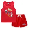Chal de Verano 2023 para Niños Pantalones Cortos Camiseta Básica Casual Coreana Absorción de Sudor Dulce Conjunto de Camiseta sin Mangas Interior para Niños