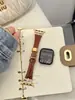 Junta de Broca em Forma de I Fivela Borboleta Pulseira de Couro Adequada para Apple Watch iWatch 12ª Geração 11/10