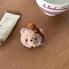 Pasador de Pelo de Oso de Peluche Marrón de Dibujos Animados, Alto Valor Estético, Diseño de Moda y Versátil, Estilo Ins, Femenino, Dulce y Lindo