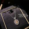 Anillo de flor de zafiro de Maldivas chapado en oro rico para el hogar oro de 18 quilates circonita púrpura uva collar corte Flor de Hielo