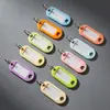 Chaveiros de macaron coloridos transfronteiriços, etiquetas numéricas de plástico, etiquetas escrevíveis para chaves sobressalentes de armários de armazenamento