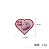 Parches bordados de combinación multiestilo transfronterizos con animales de dibujos animados, pandas, corazones y fresas, con adhesivo termofusible para decoración