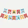 Bandeira de Bandeirinhas de Natal Transfronteiriça Banner de Papel Flor de Puxar de Natal Bandeira Pendurada Bandeira Pendurada Decoração de Atmosfera Decorações de Festa
