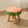 Taburete Pequeño para Uso en Casa, Taburete Bajo Pequeño, Taburete Redondo de Madera Maciza, Taburete Hongo, Banco Lindo para Niños, Taburete Suave para Sentarse, Taburete Creativo para Cambiarse los Zapatos